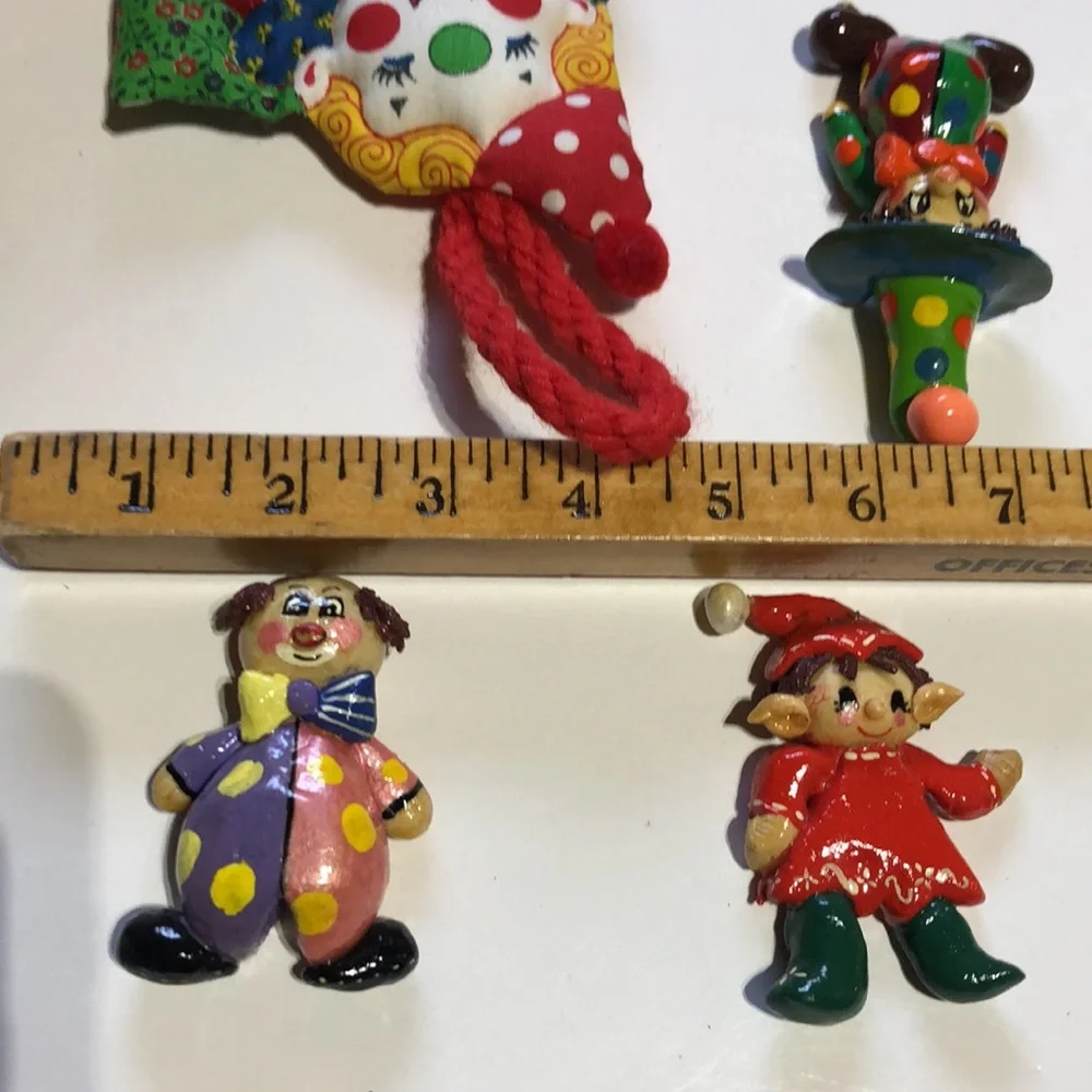 Clown Christmas ornaments 70s clown Christmas ornaments Creepy Clown